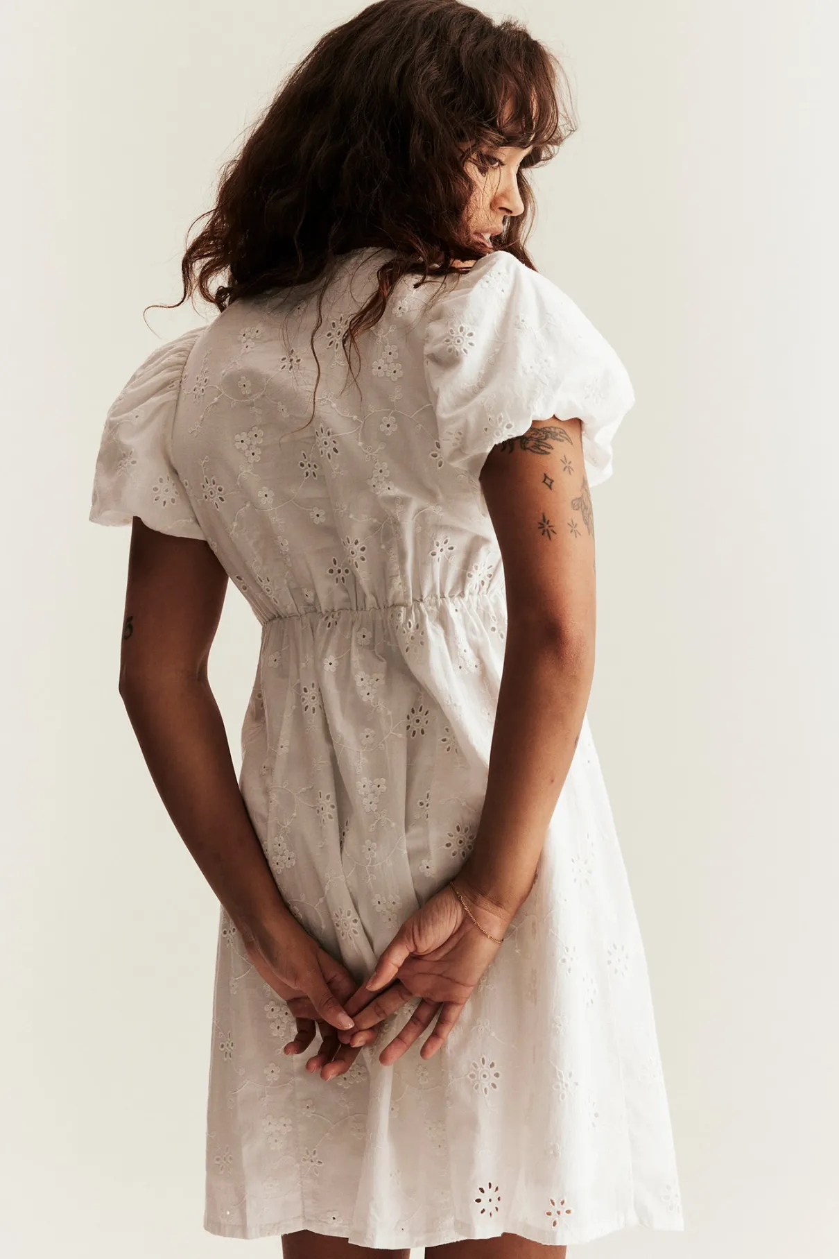 Women’s white dress with embroidery