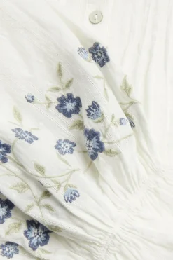 Women's white embroidered blouse