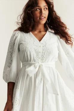 Women’s white embroidered dress