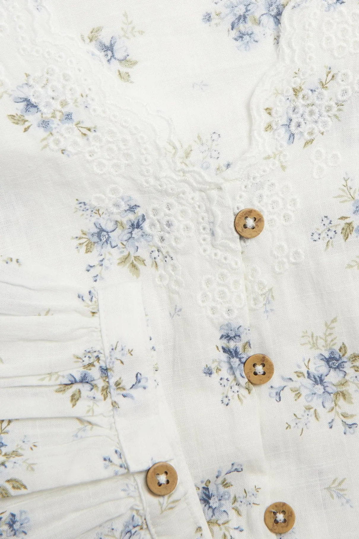 Women's white floral blouse