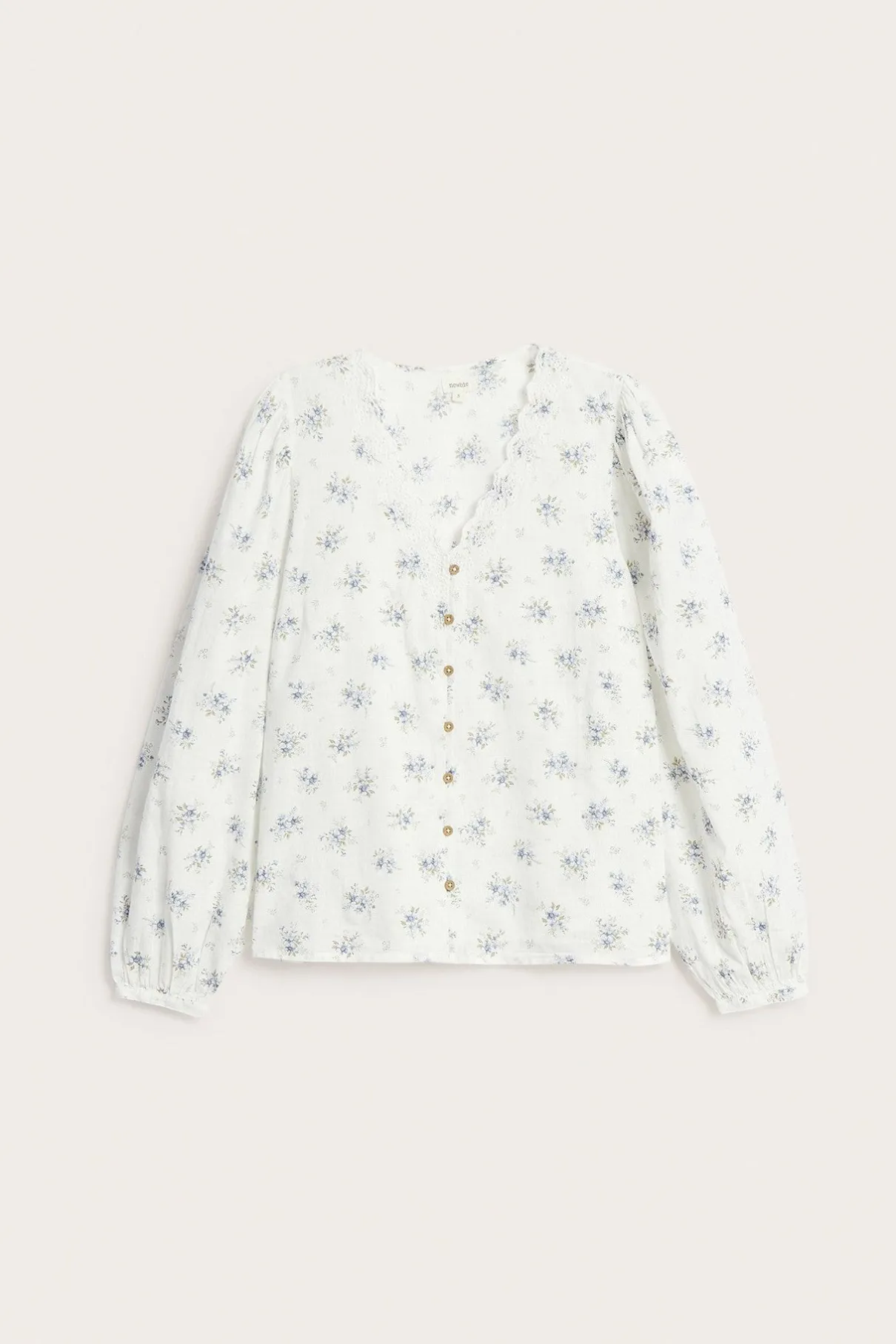 Women's white floral blouse
