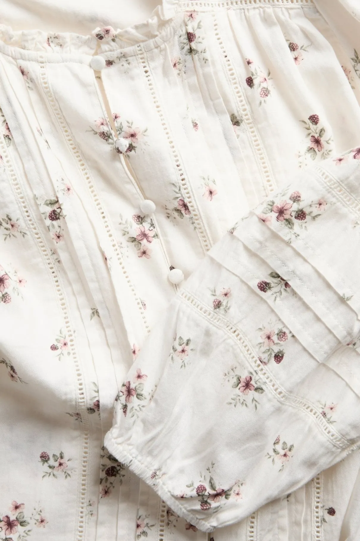 Women’s white floral blouse