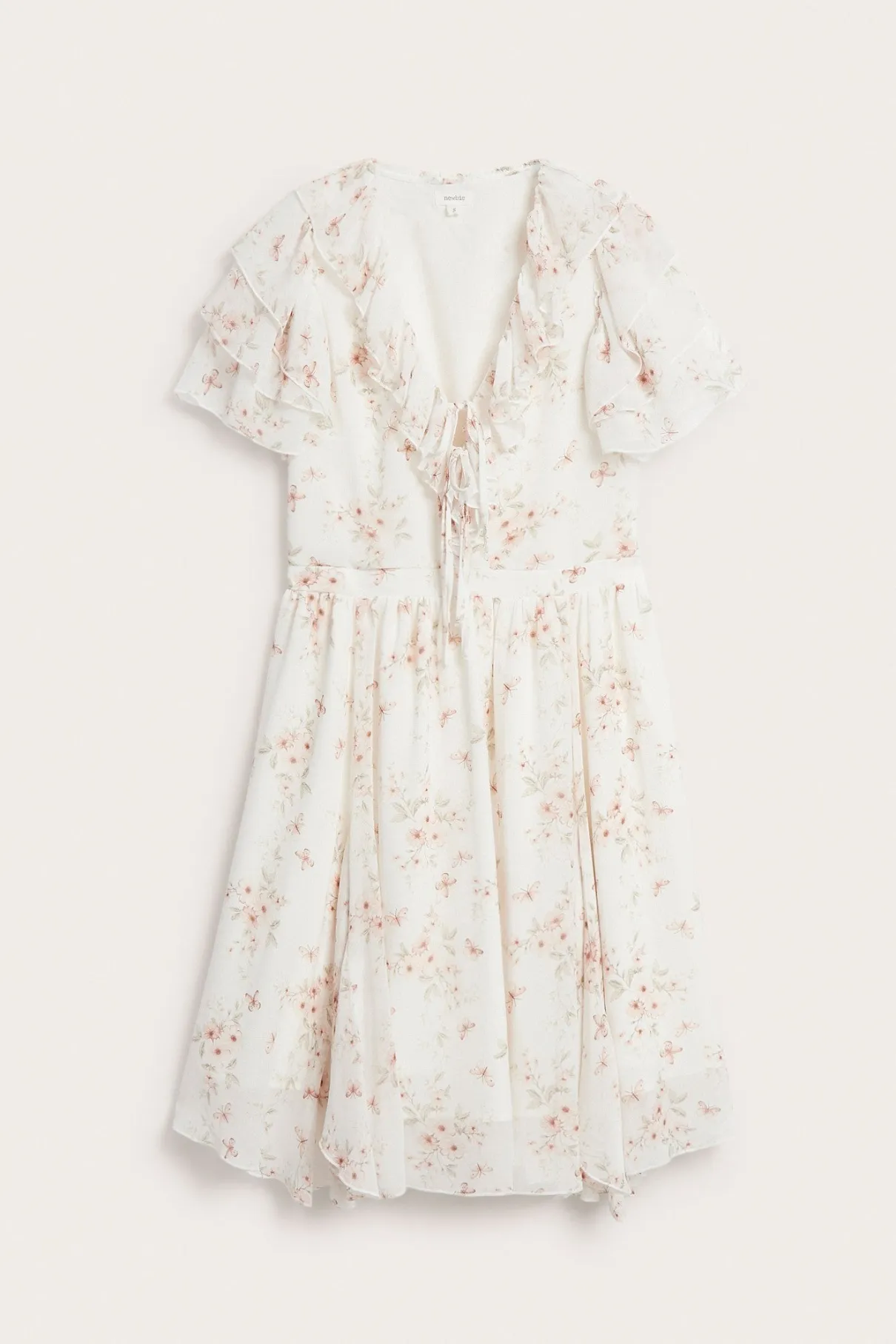 Women’s white floral chiffon dress