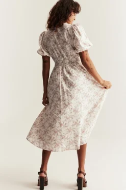 Women’s white floral dress