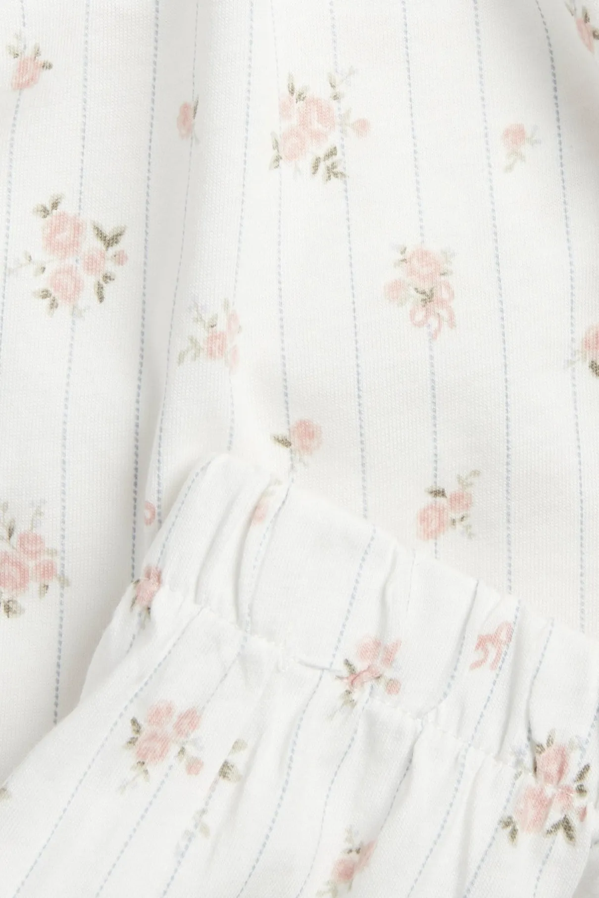 Women's white floral pyjamas