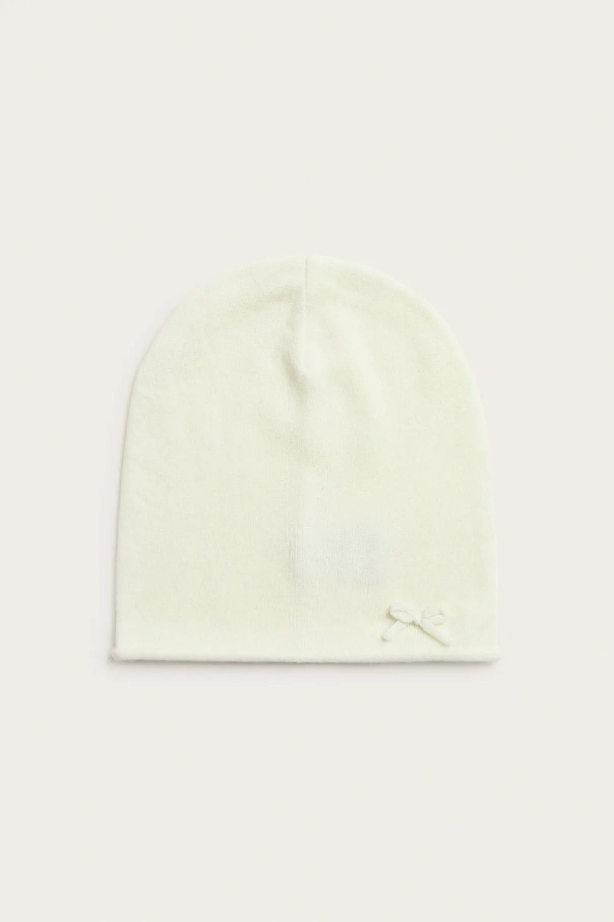 Women's white wool and cashmere blend hat