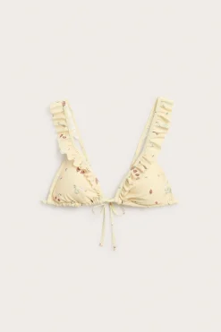 Women's yellow bikini top