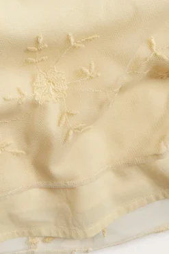 Women's yellow embroidery dress