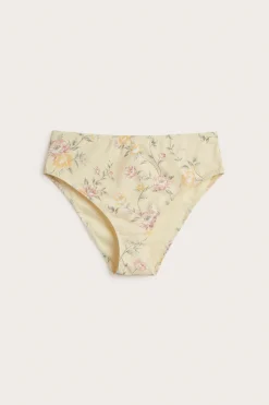 Women's yellow floral bikini briefs