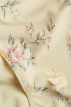 Women's yellow floral bikini briefs