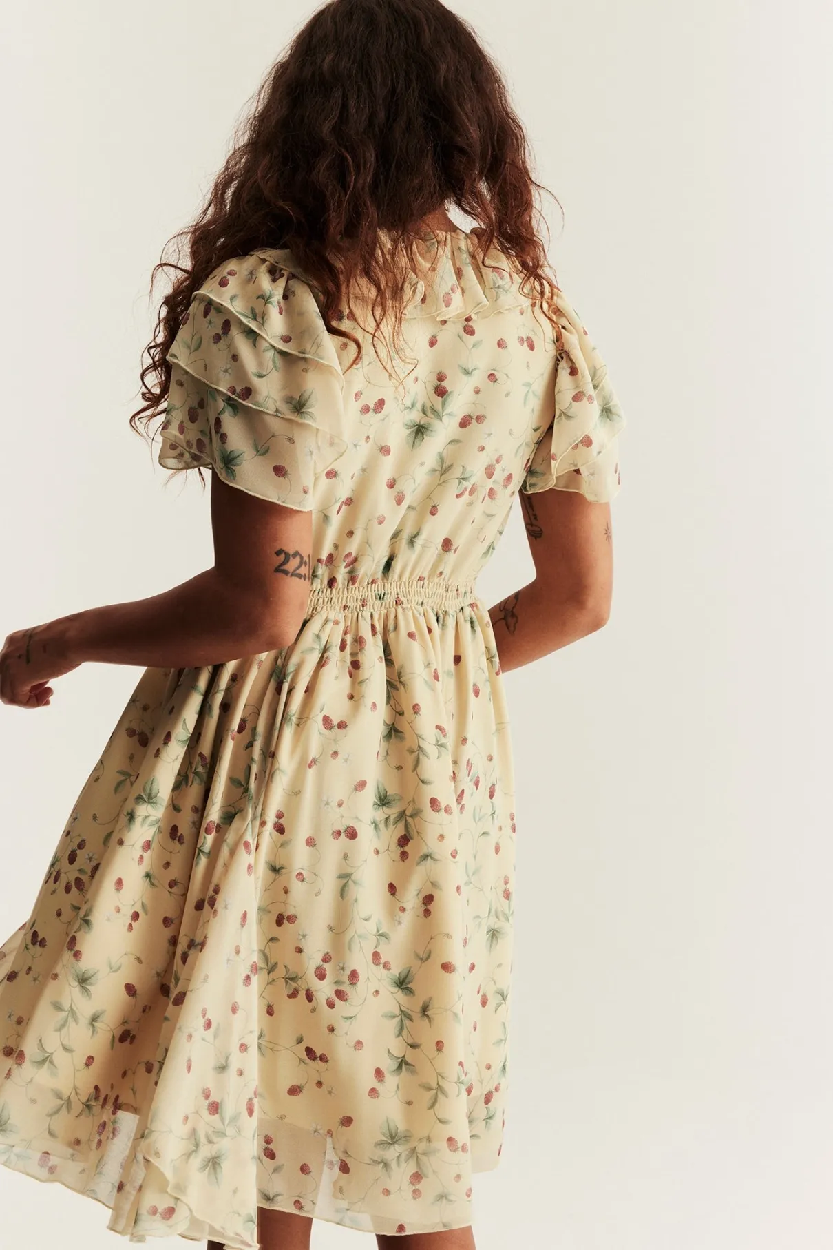 Women’s yellow wild strawberry dress