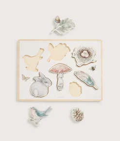 Wood puzzle forest motifs